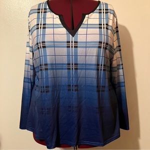 Blue Ombre Plaid
